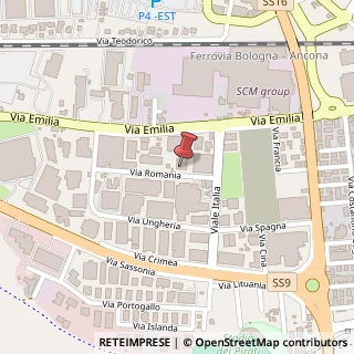 Mappa Via Romania, 5, 47921 Rimini, Rimini (Emilia Romagna)