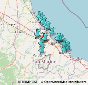 Mappa Via F. Orsini, 47822 Santarcangelo di Romagna RN, Italia (10.0015)