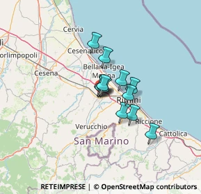 Mappa Via F. Orsini, 47822 Santarcangelo di Romagna RN, Italia (7.7475)