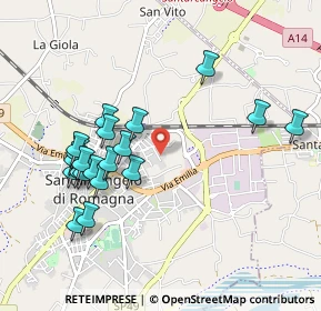 Mappa Via F. Orsini, 47822 Santarcangelo di Romagna RN, Italia (1.018)