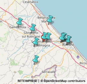 Mappa Via F. Orsini, 47822 Santarcangelo di Romagna RN, Italia (6.11833)