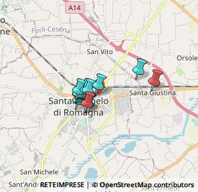Mappa Via F. Orsini, 47822 Santarcangelo di Romagna RN, Italia (0.99455)