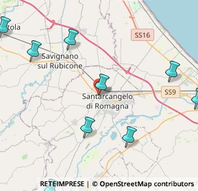 Mappa Via Calamandrei, 47822 Santarcangelo di Romagna RN, Italia (6.36)