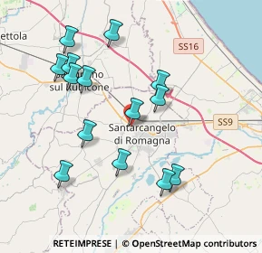 Mappa Via Calamandrei, 47822 Santarcangelo di Romagna RN, Italia (3.90071)