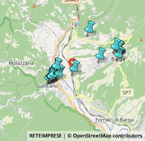 Mappa Via della Stazione, 55027 Gallicano LU, Italia (1.705)