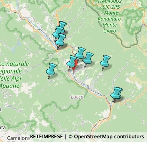 Mappa Via della Stazione, 55027 Gallicano LU, Italia (6.21333)