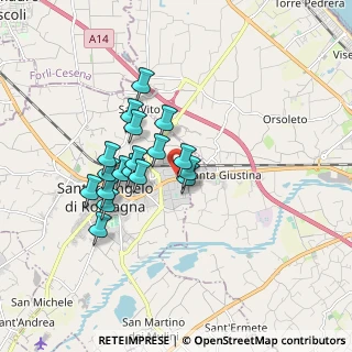 Mappa Via della Quercia, 47822 Santarcangelo di Romagna RN, Italia (1.43222)