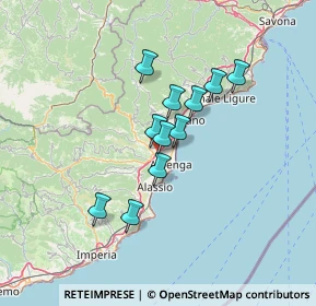 Mappa Regione Isolabella, 17031 Albenga SV, Italia (10.28545)