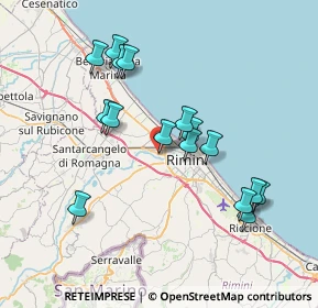 Mappa Via Portogallo, 47922 Rimini RN, Italia (7.24063)