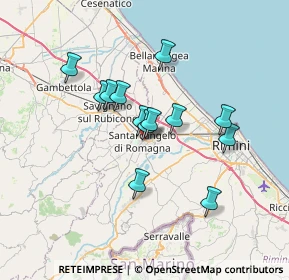 Mappa Piazza Suor Angela Molari, 47822 Santarcangelo di Romagna RN, Italia (5.60769)