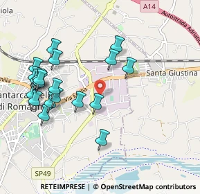 Mappa Via dei Mestieri, 47822 Santarcangelo di Romagna RN, Italia (1.0705)
