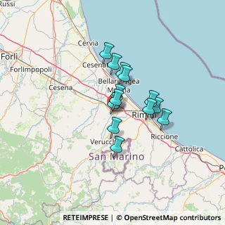 Mappa Via Rino Molari, 47822 Santarcangelo di Romagna RN, Italia (9.27308)