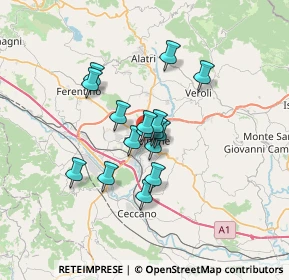 Mappa Via Isonzo, 03100 Frosinone FR, Italia (4.89188)