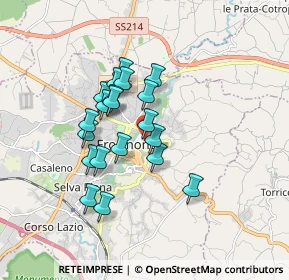 Mappa Via Giordano Bruno, 03100 Frosinone FR, Italia (1.478)