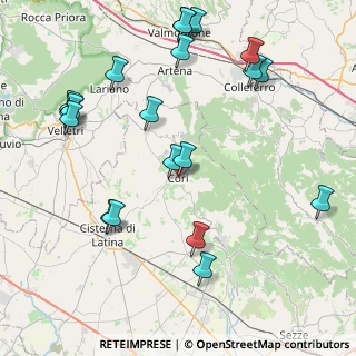 Mappa Via Valentino Marafini, 04010 Cori LT, Italia (10.5405)