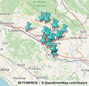 Mappa Via dei Ponticelli, 03013 Frosinone FR, Italia (9.79556)