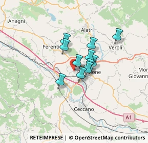 Mappa Via Carlo Emanuele Buscaglia, 03100 Frosinone FR, Italia (4.32273)
