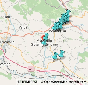 Mappa Via Valle, 03025 Monte San Giovanni Campano FR, Italia (7.30429)