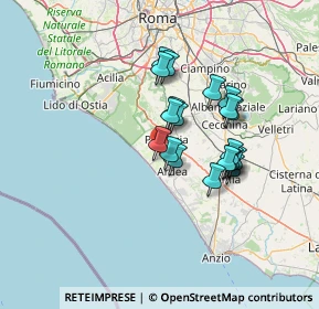 Mappa Via di Valfiorita, 00071 Torvaianica RM, Italia (11.379)