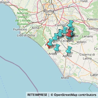 Mappa Via di Valfiorita, 00071 Torvaianica RM, Italia (12.85286)