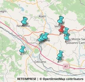 Mappa Ss 156 Monti Lepini, 03100 Frosinone FR, Italia (7.29308)