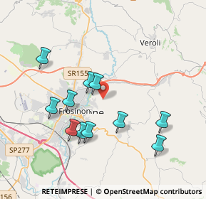 Mappa Via Colle Vecchino, 03100 Frosinone FR, Italia (3.87091)