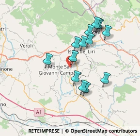 Mappa Via Colle Franceschino, 03025 Monte San Giovanni Campano FR, Italia (6.95643)