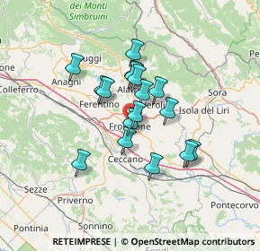 Mappa Via Tagliamento, 03100 Frosinone FR, Italia (10.73412)