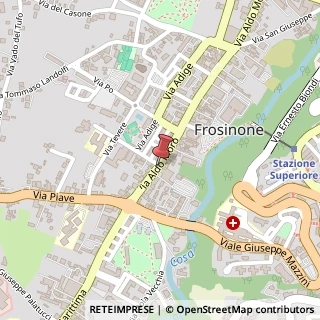 Mappa Via Aldo Moro,  260, 03100 Frosinone, Frosinone (Lazio)