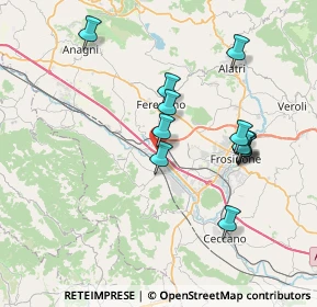 Mappa A1 Milano - Napoli, 03013 Ferentino FR, Italia (7.38917)