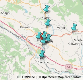 Mappa Via Cavoni, 03100 Frosinone FR, Italia (5.05182)