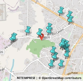 Mappa Via Cavoni, 03100 Frosinone FR, Italia (0.581)