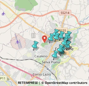 Mappa Via Cavoni, 03100 Frosinone FR, Italia (1.59071)