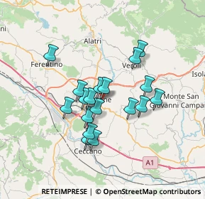 Mappa Via San Lorenzo, 03100 Frosinone FR, Italia (5.87056)