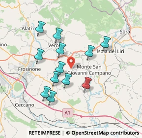 Mappa 03022 Boville Ernica FR, Italia (6.91417)