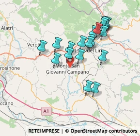 Mappa 03025 Monte San Giovanni Campano FR, Italia (7.09947)