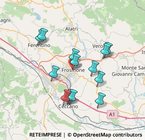 Mappa Via Francesco Veccia, 03100 Frosinone FR, Italia (6.73)