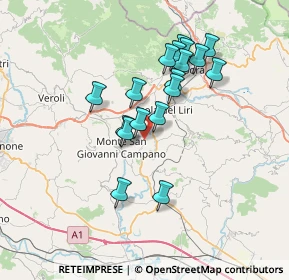 Mappa Via Sione, 03025 Monte San Giovanni Campano FR, Italia (6.50833)
