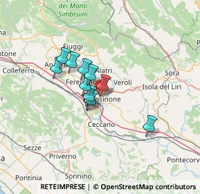 Mappa Viale Bruxelles, 03100 Frosinone FR, Italia (9.34545)