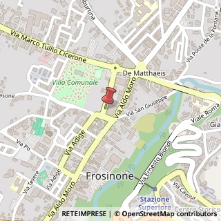 Mappa Via Giacomo de Matthaeis, 23, 03100 Frosinone, Frosinone (Lazio)