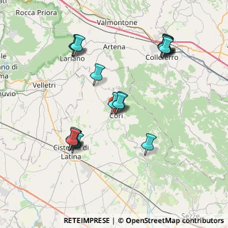 Mappa Via salita San Francesco, 04010 Cori LT, Italia (8.71632)