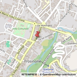 Mappa Via Aldo Moro, 103, 03100 Frosinone, Frosinone (Lazio)