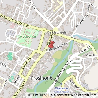 Mappa Via San Giuseppe, 12, 03100 Frosinone, Frosinone (Lazio)