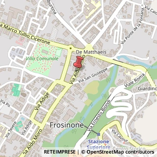 Mappa Via Aldo Moro,  62, 03100 Frosinone, Frosinone (Lazio)