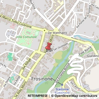 Mappa Via San Giuseppe, 6, 03100 Frosinone, Frosinone (Lazio)