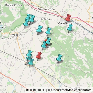 Mappa Via Madonna del Soccorso, 04010 Cori LT, Italia (7.59222)