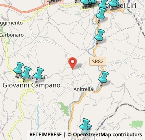 Mappa Via Colle Franceschino-Tre Ponti, 03025 Monte San Giovanni Campano FR, Italia (3.408)