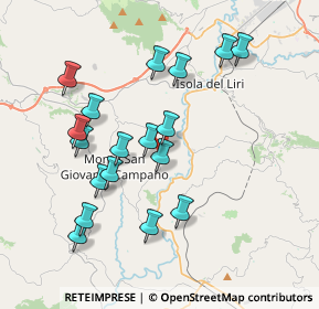 Mappa Via Colle Franceschino-Tre Ponti, 03025 Monte San Giovanni Campano FR, Italia (3.93167)