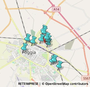 Mappa Via Tratturo Castiglione, 71100 Foggia FG, Italia (1.235)