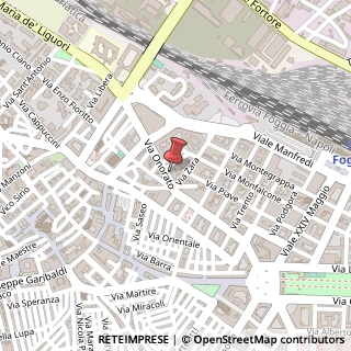 Mappa Piazza Giuseppe Pavoncelli, 16, 71121 Foggia, Foggia (Puglia)